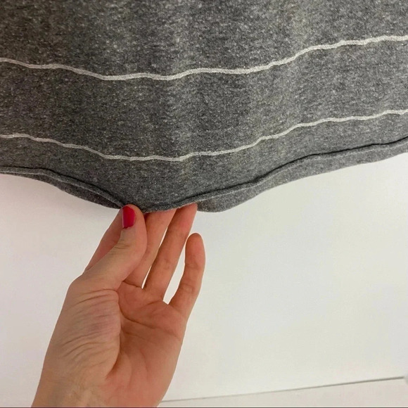 Nation LTD Striped Gray White Sleeveless Casual Knit Tee Tank Dress Womens XS - Picture 4 of 8